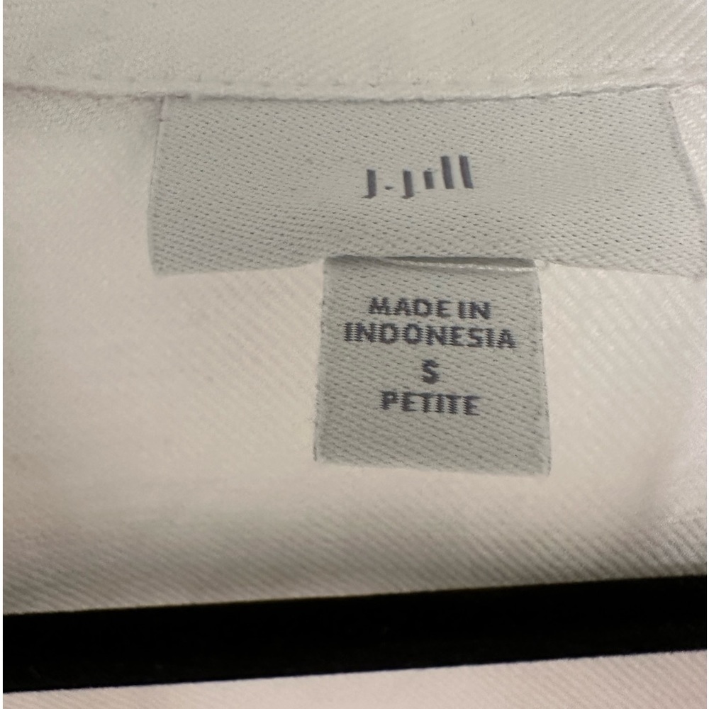 J. Jill White Open Front Linen Blend Vest - Picture 6 of 7